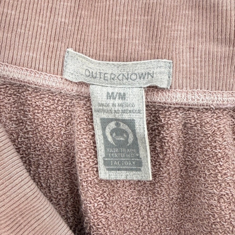 OUTERKNOWN Organic Cotton Jogger Sweatpant Medium Pink Drawstring Athleisure - Picture 12 of 14